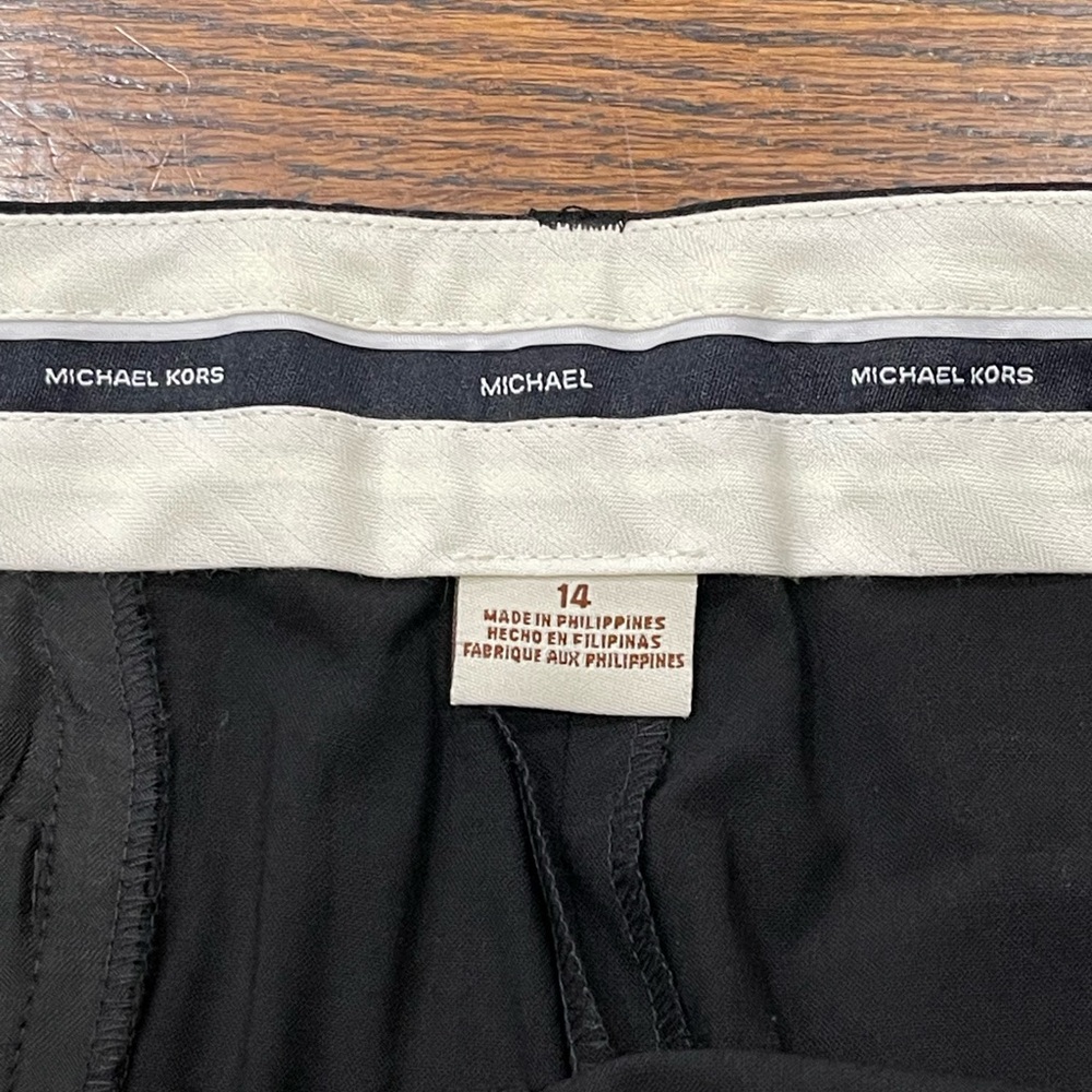 Michael Kors Classic Black Women's Dress Flare Pants, NWT - Picture 3 of 6